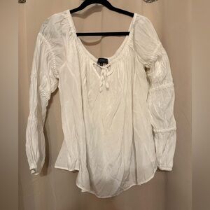Eloquii White Off-the-Shoulder Blouse